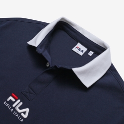 Fila Ruzufit Biella Italia Logo - Miesten Poolopaita - Laivastonsininen | FI-36595